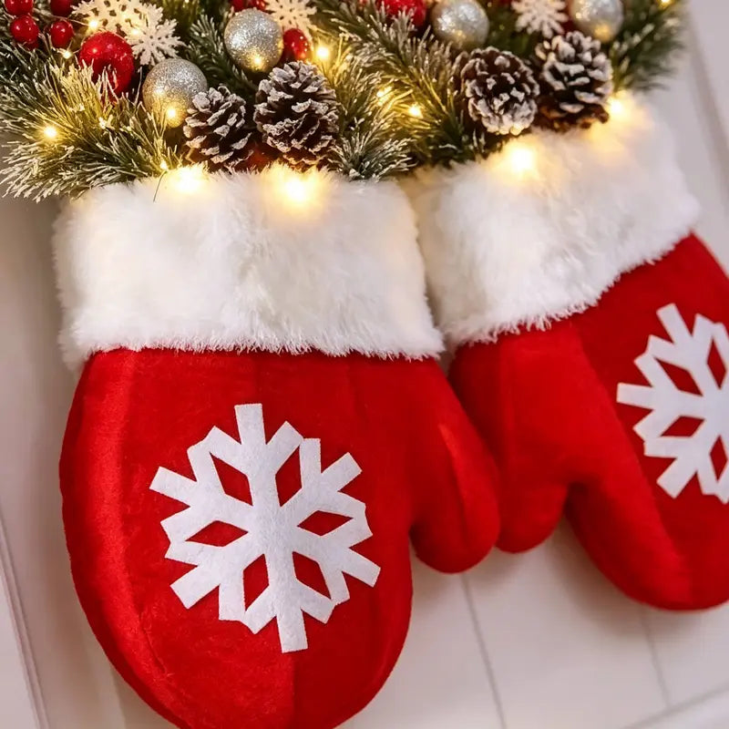 🎄 Light-Up Christmas Mitten Door Hanging