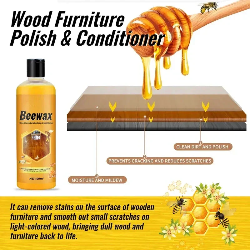 Beeswax Wood Polish Spray | Restore Shine & Protect Wood Furniture
