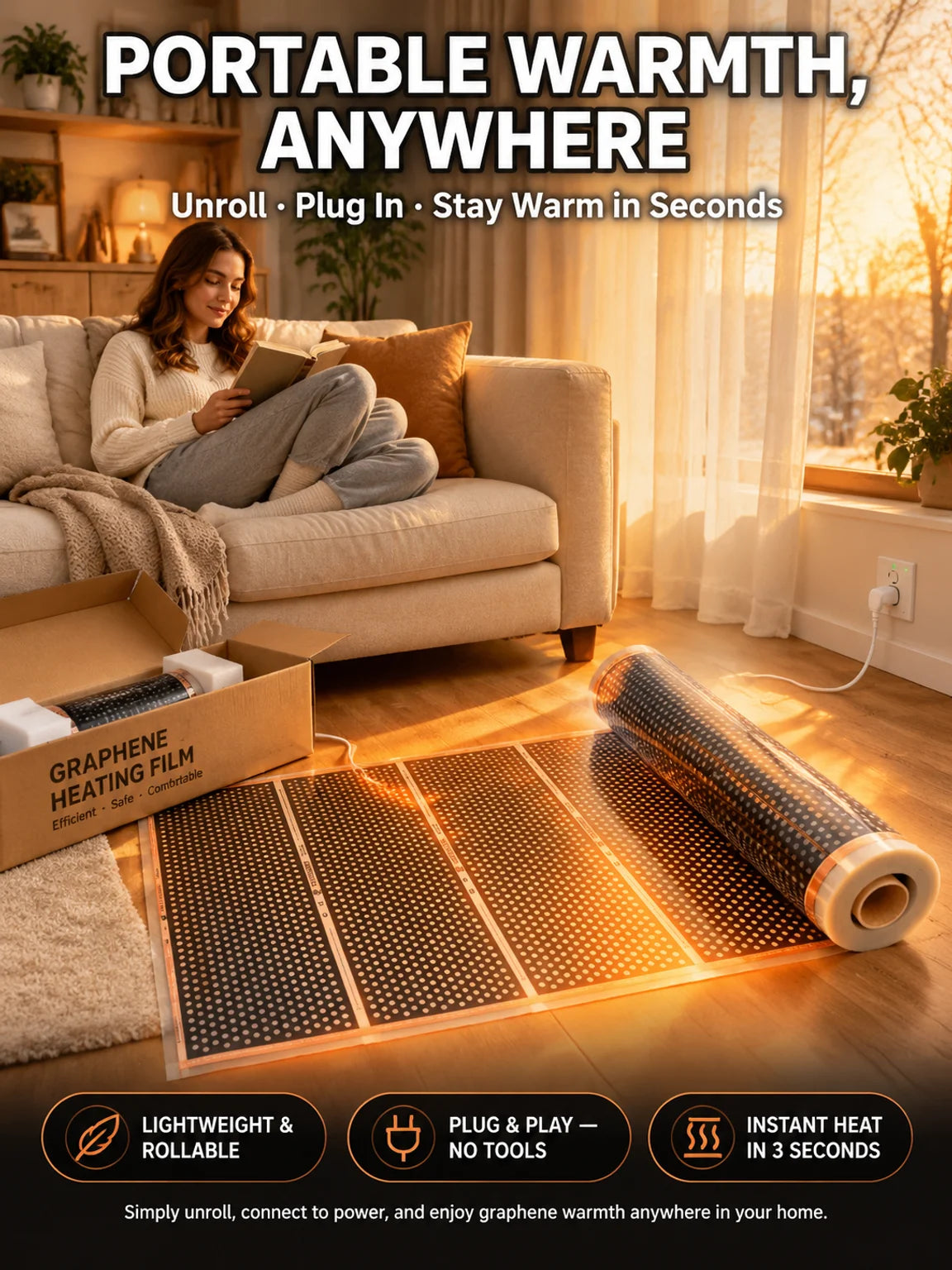 【Heats Up in 3 Seconds】German High-Tech Graphene Wall Heater