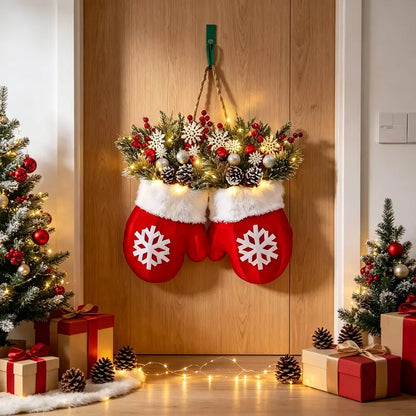 🎄 Light-Up Christmas Mitten Door Hanging