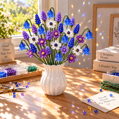 🌼✨DIY Beaded Wildflower Bouquet Kit – Handmade Crystal Flower Craft Set🌸✨