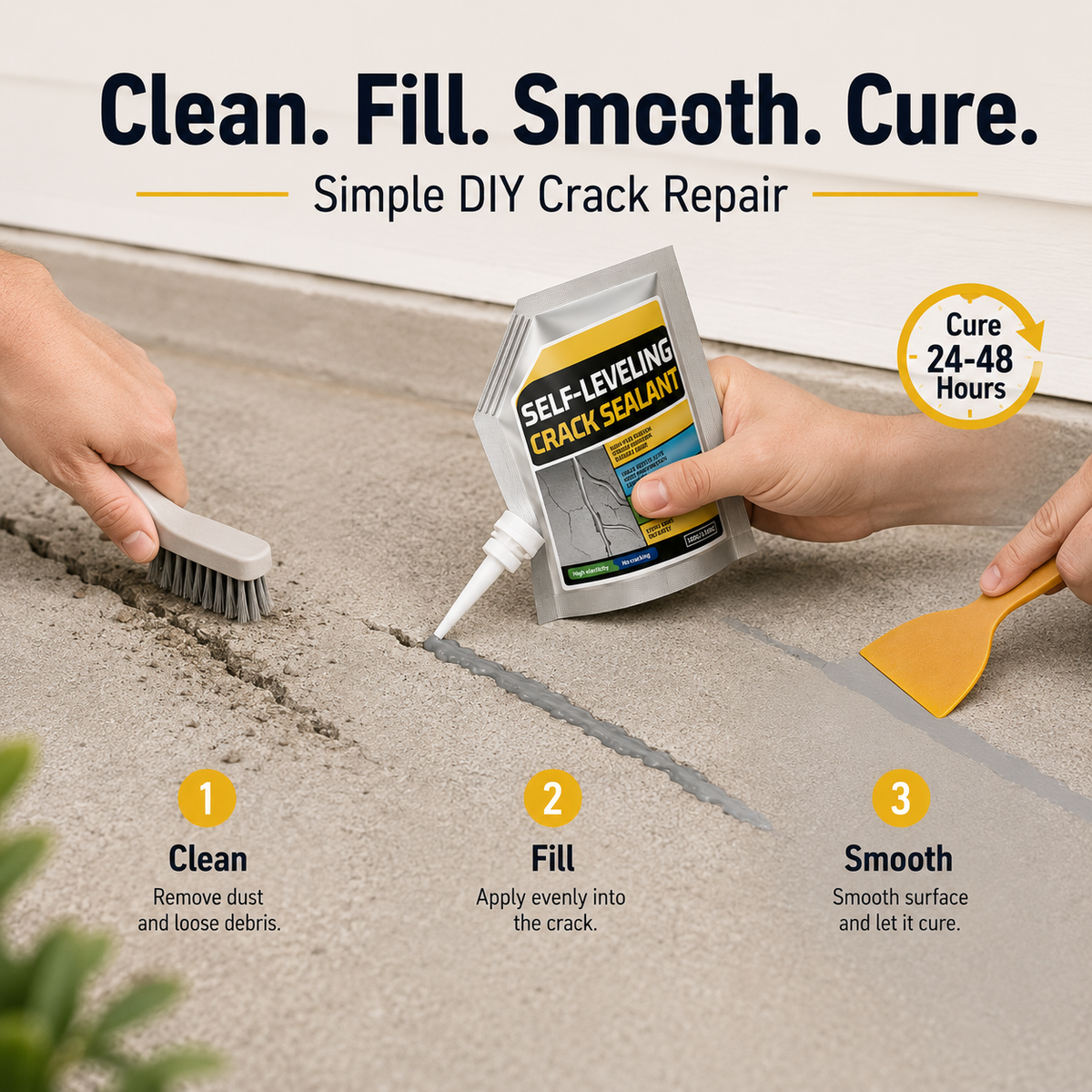 🛠️ Self Leveling Waterproof Crack Sealant 💧