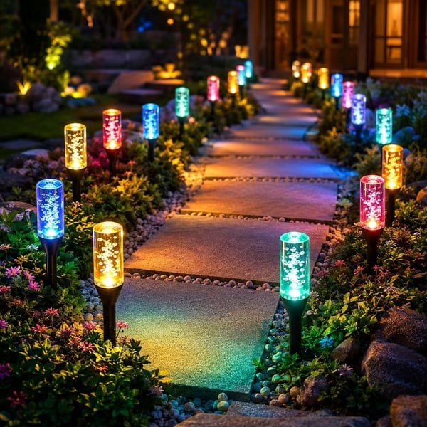 Solar Crystal Bubble Pathway Lights – Make Your Garden Glow