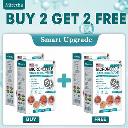 Miretha® 2-in-1 Microneedle & Hydrocolloid Patch👨‍⚕️ | Removes raised moles, acne, flat warts, and skin tags | Helps improve wrinkles, scars, and blemishes | Invisible patches for face and body💖