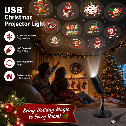 4K Ultra-HD Christmas Projector – 6 or 10 Festive Scenes
