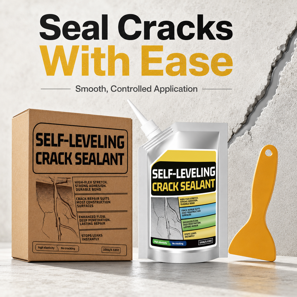 🛠️ Self Leveling Waterproof Crack Sealant 💧