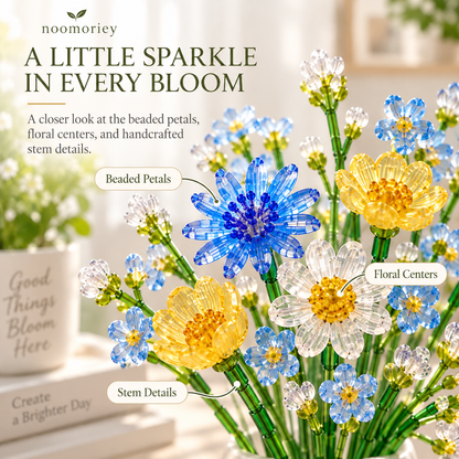 🌼✨DIY Beaded Wildflower Bouquet Kit – Handmade Crystal Flower Craft Set🌸✨