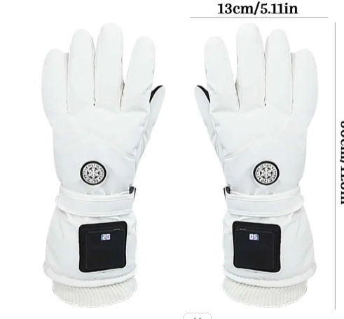 🔥 Rechargeable Heated Gloves – 3 Heat Settings, Waterproof Winter Gloves