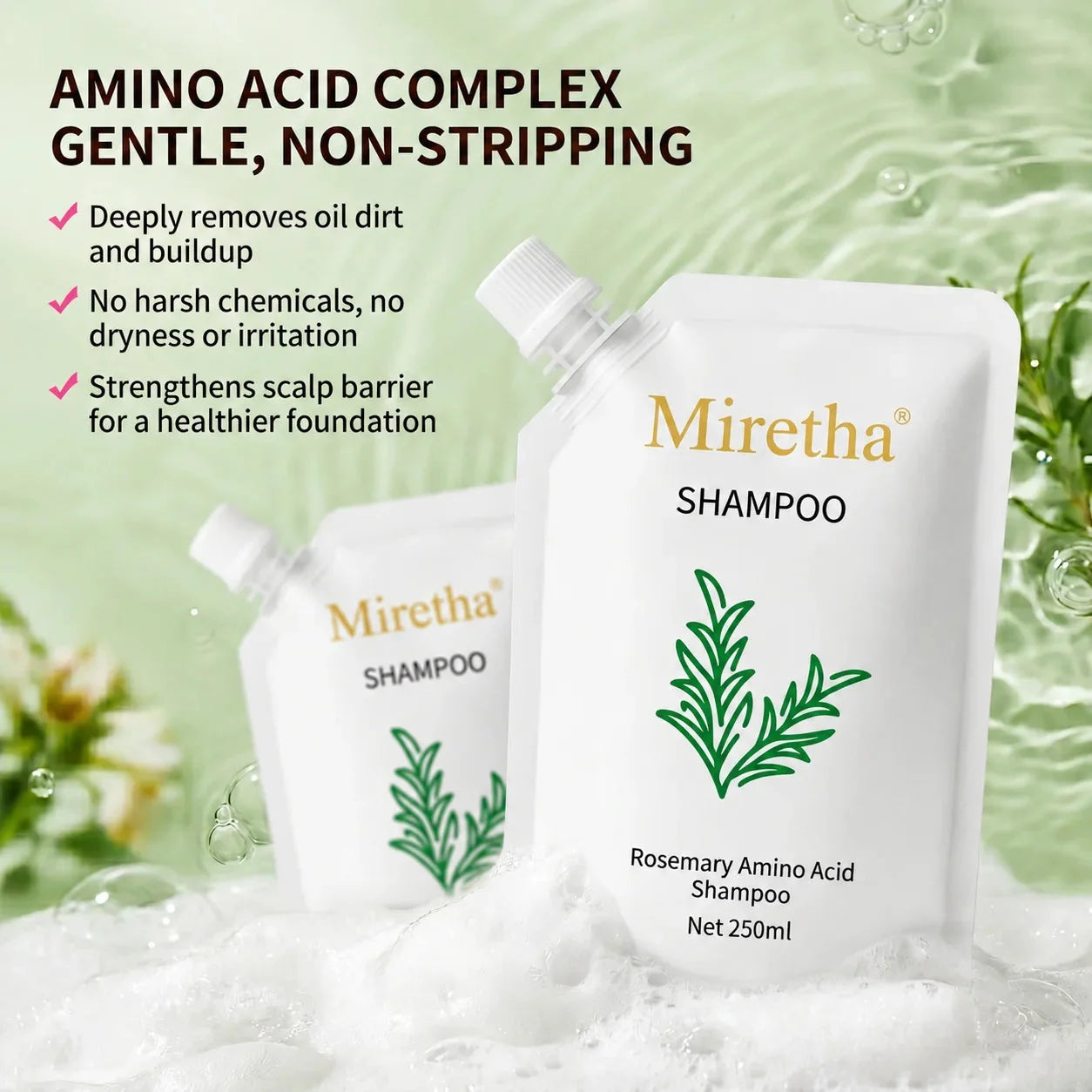 Miretha®Rosemary&Anti-Hair Fall HairLoss Treatment Shampoo