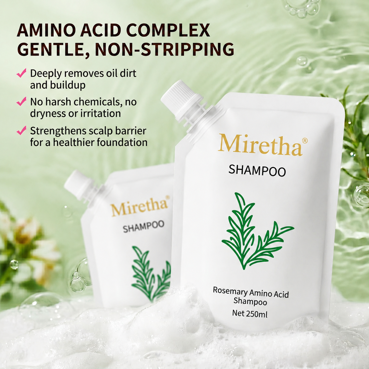Miretha®Rosemary&Anti-Hair Fall HairLoss Treatment Shampoo