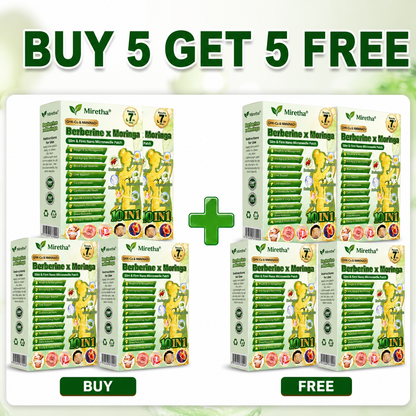 Miretha® Moringa · Berberine+ 10-in-1 Advanced Nano Microneedle Patch