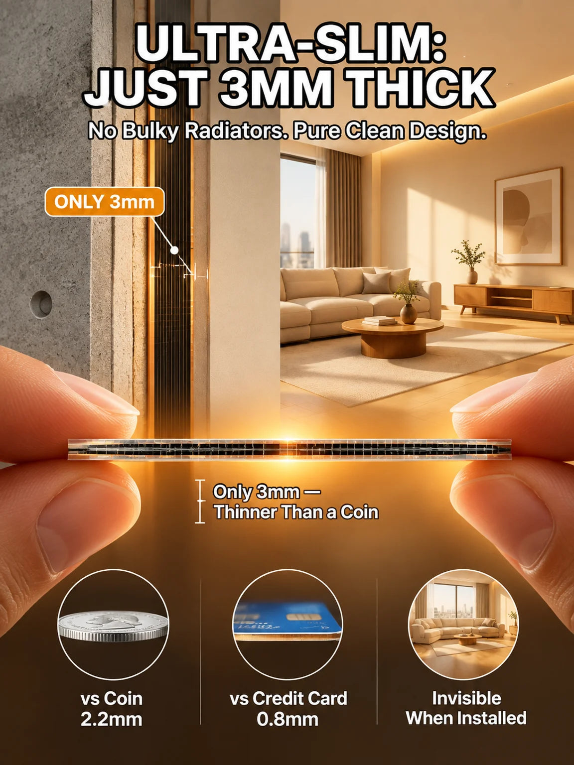 【Heats Up in 3 Seconds】German High-Tech Graphene Wall Heater