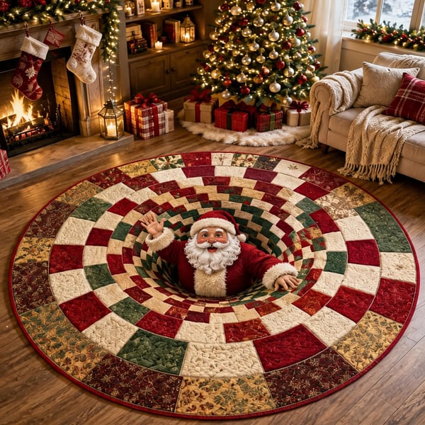 Bring Christmas Magic Home With This 3D Gnome Illusion Rug