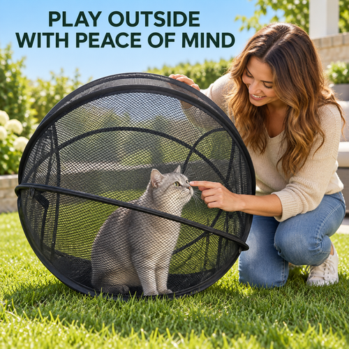 🐱🌿 Cat Haven™ – Pop-Up Mesh Playpen