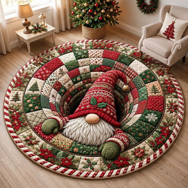 Bring Christmas Magic Home With This 3D Gnome Illusion Rug