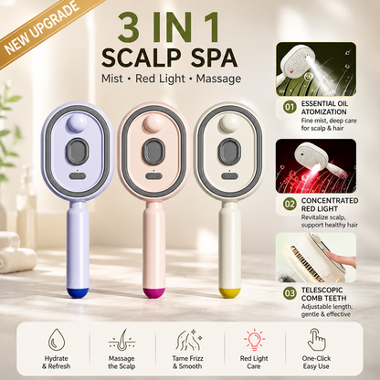 3-in-1 Mist Spray Scalp Massage Comb