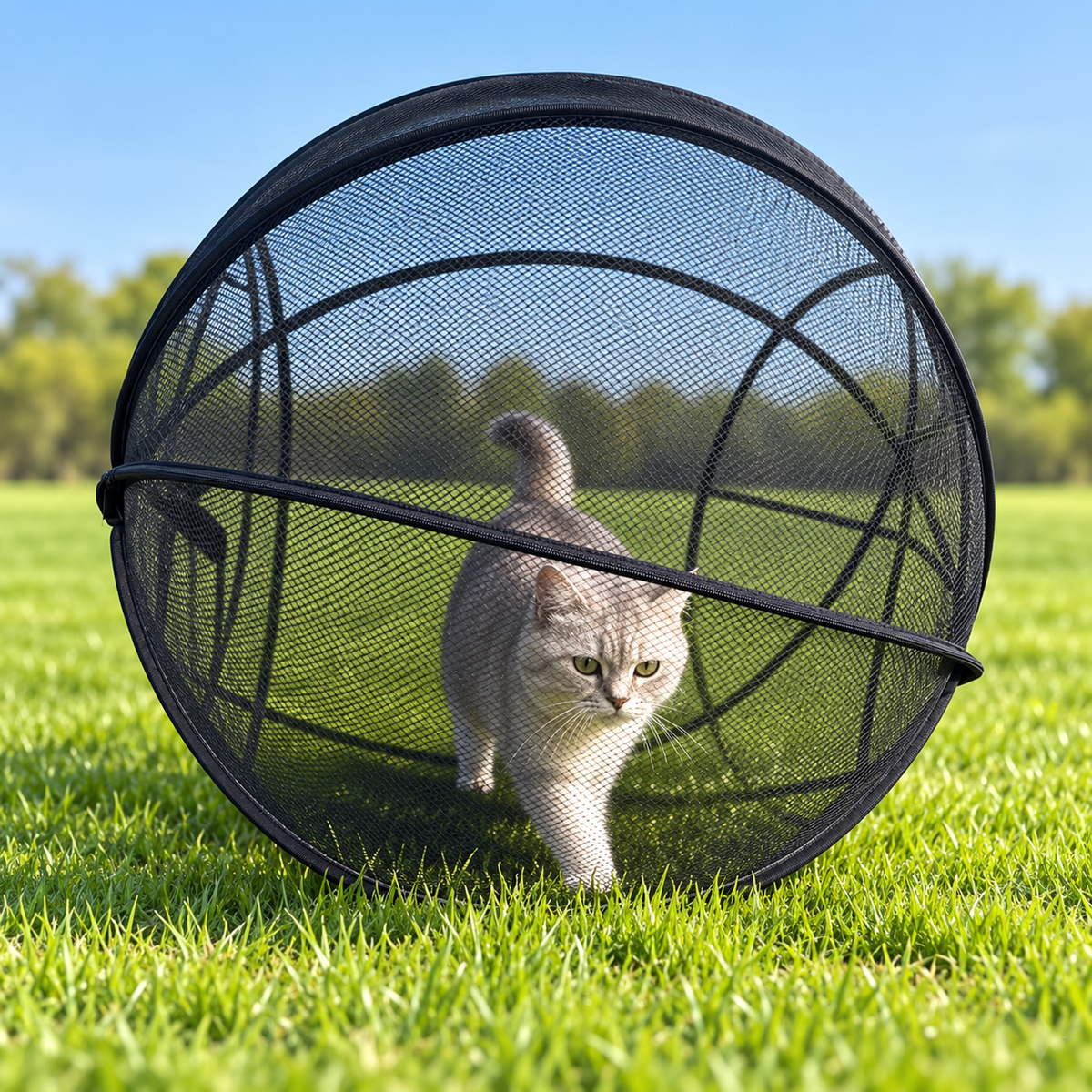 🐱🌿 Cat Haven™ – Pop-Up Mesh Playpen