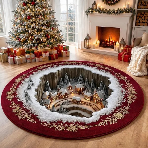 Bring Christmas Magic Home With This 3D Gnome Illusion Rug