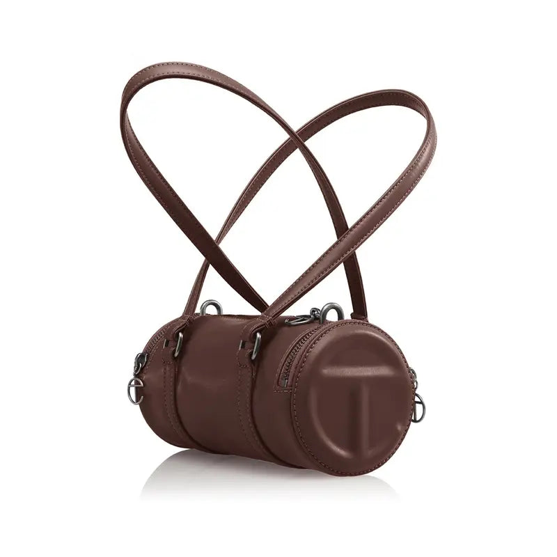 🎁Mini Faux Leather Duffle Bag With Detachable Shoulder Strap