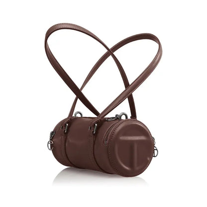 🎁Mini Faux Leather Duffle Bag With Detachable Shoulder Strap
