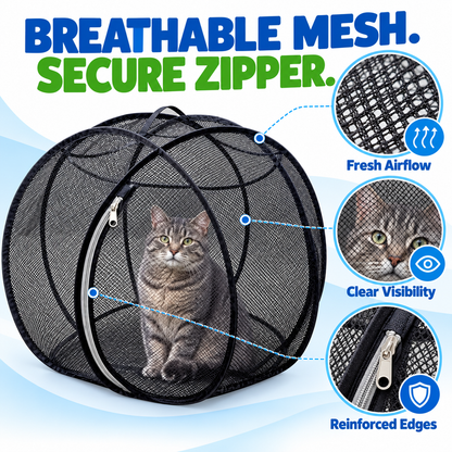 🐱🌿 Cat Haven™ – Pop-Up Mesh Playpen