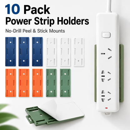 🔥 Today Only 50% OFF 10PCS No-Drill Socket Holders âœ?Peel, Stick & Organize