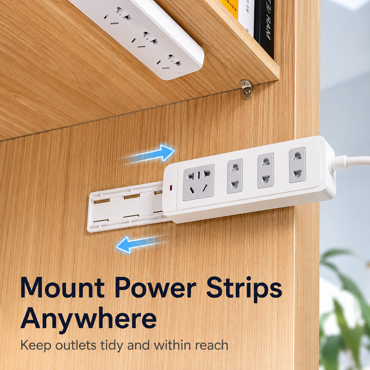 🔥 Today Only 50% OFF 10PCS No-Drill Socket Holders âœ?Peel, Stick & Organize