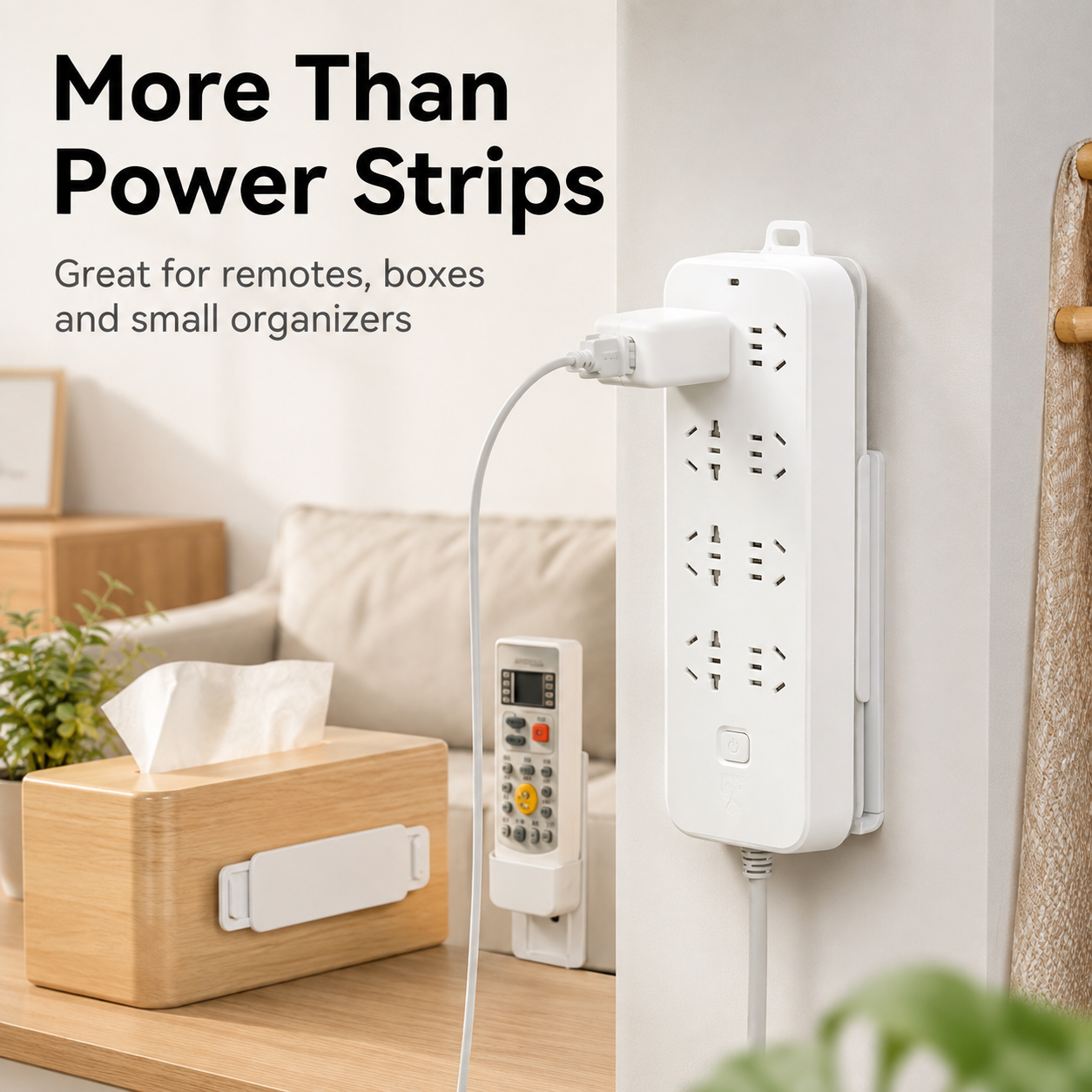 🔥 Today Only 50% OFF 10PCS No-Drill Socket Holders âœ?Peel, Stick & Organize
