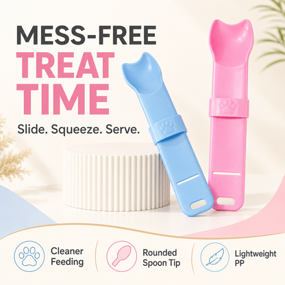 🐾 Cat Treat Tube Squeezer & Strip Feeder for Cleaner, Mess-Free Feeding
