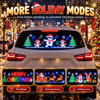 Animated Christmas LED Car Window Display – Make Every Drive Festive
