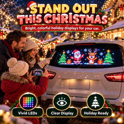Animated Christmas LED Car Window Display – Make Every Drive Festive