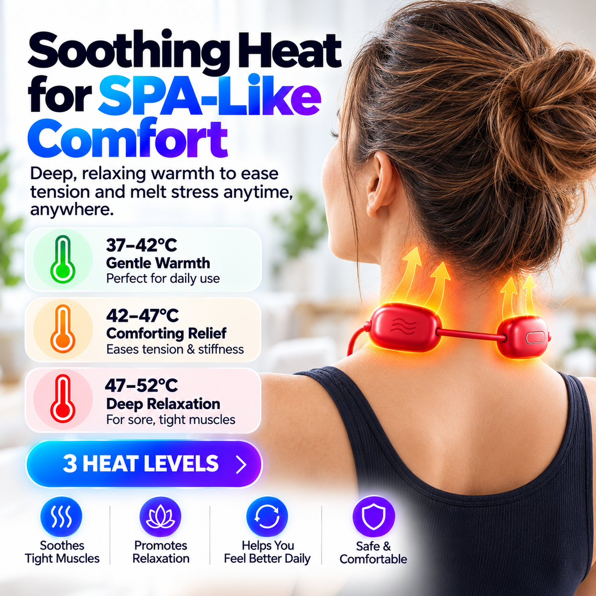 Portable Neck Massager with Heat – Relax Neck Tension Anywhere