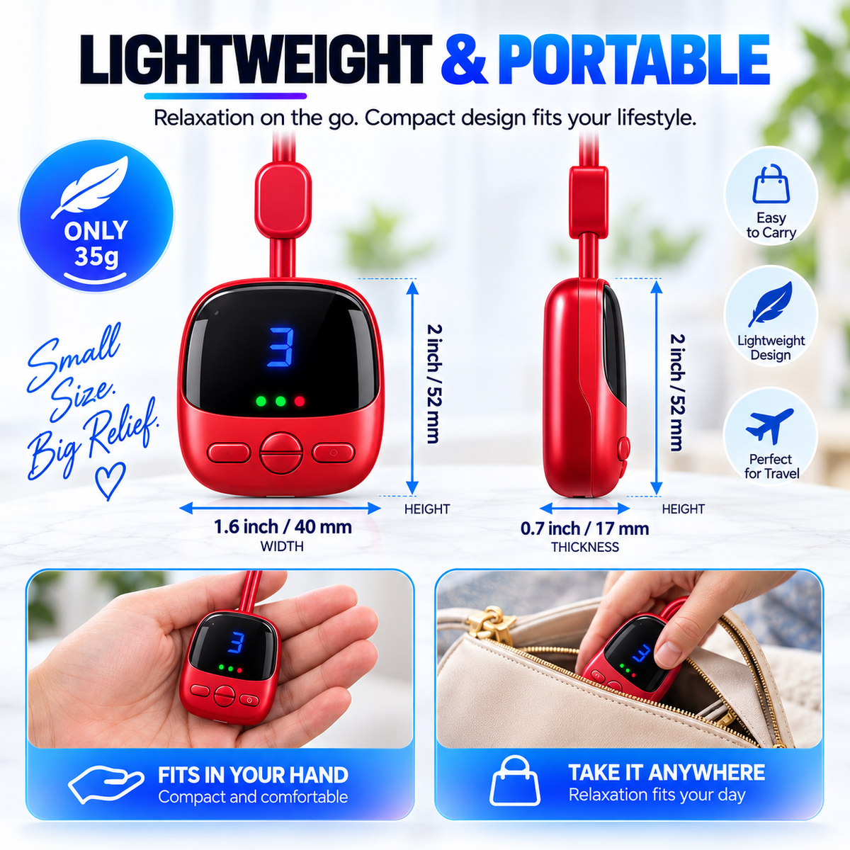 Portable Neck Massager with Heat – Relax Neck Tension Anywhere