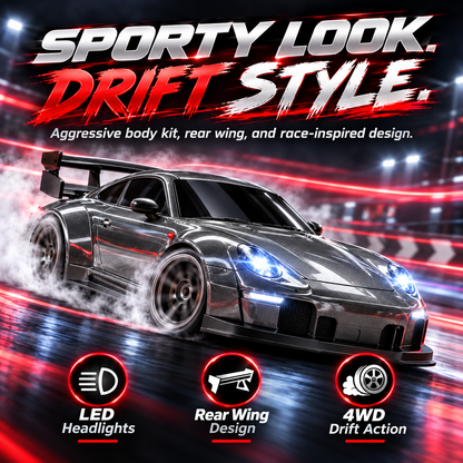 🚗 2.4GHz RC Drift Car For Kids – High Speed Remote Control Racing Fun Toy