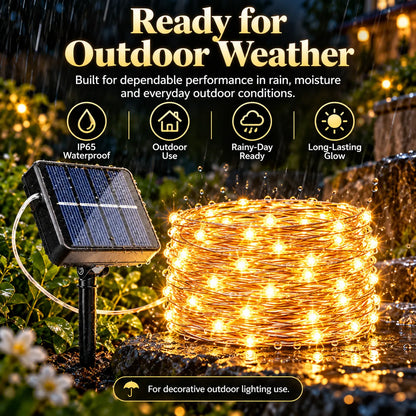🎁Solar Outdoor String Lights – 72FT 200 LED Fairy Lights with 8 Modes