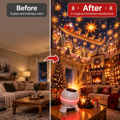 🎁 Turn Any Room Into a Christmas Wonderland – Holiday Projection Night Light