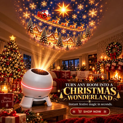 🎁 Turn Any Room Into a Christmas Wonderland – Holiday Projection Night Light