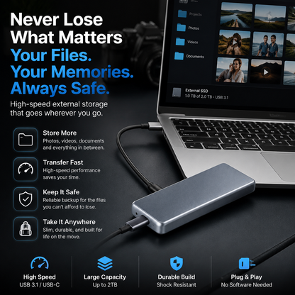 🔥 LAST DAY: 50% OFF Portable SSD — Keep Your Photos & Files Safe!