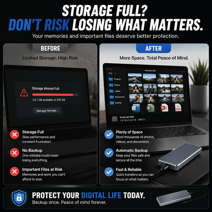 🔥 LAST DAY: 50% OFF Portable SSD — Keep Your Photos & Files Safe!