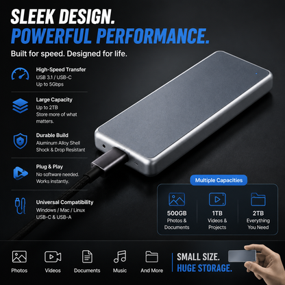 🔥 LAST DAY: 50% OFF Portable SSD — Keep Your Photos & Files Safe!