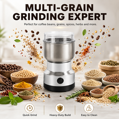 🌿 Stainless Steel Dry Ingredient Grinder ✨ Spices, Grains & Coffee