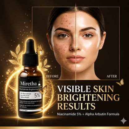 Miretha Niacinamide Brightening Serum | Fade Dark Spots, Acne Marks & Even Skin Tone