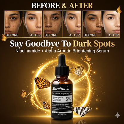Miretha Niacinamide Brightening Serum | Fade Dark Spots, Acne Marks & Even Skin Tone