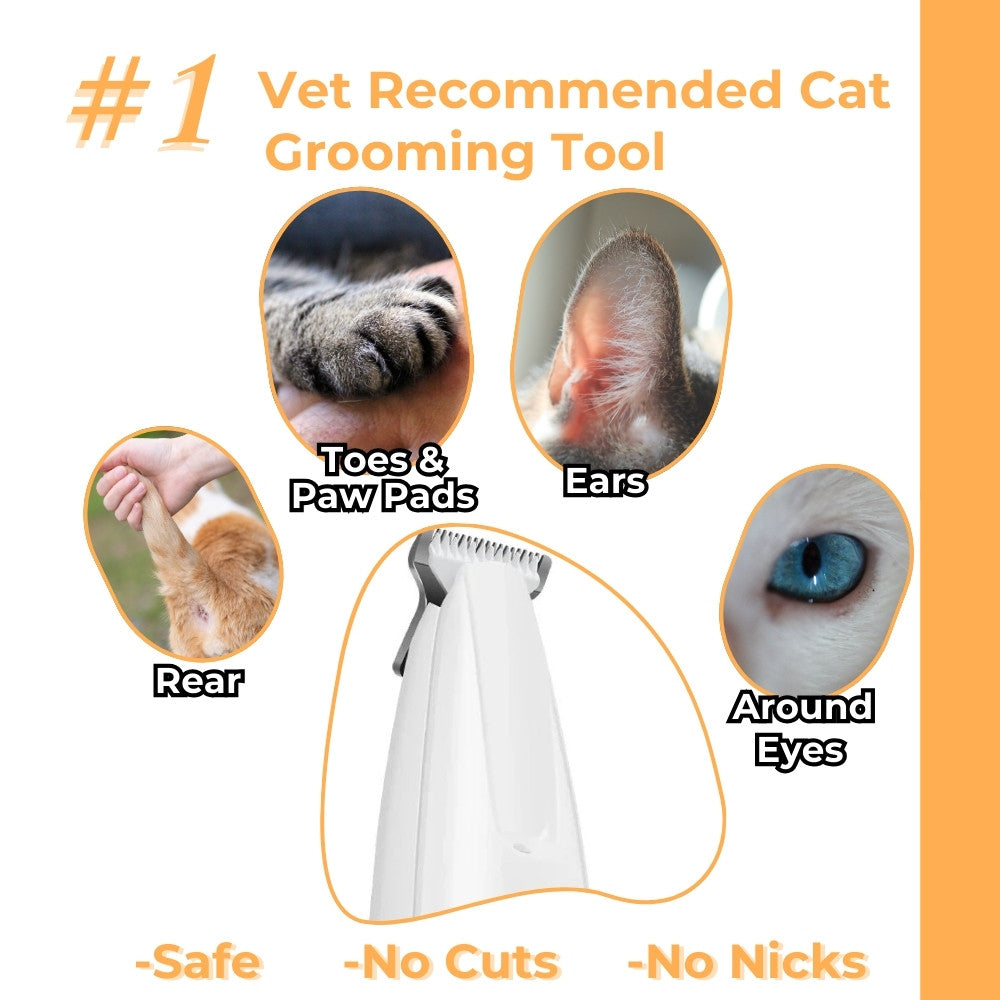 ✂️🐾Precision Pet Trimmer – Safe Grooming for Paws, Eyes & Tail with LED Light