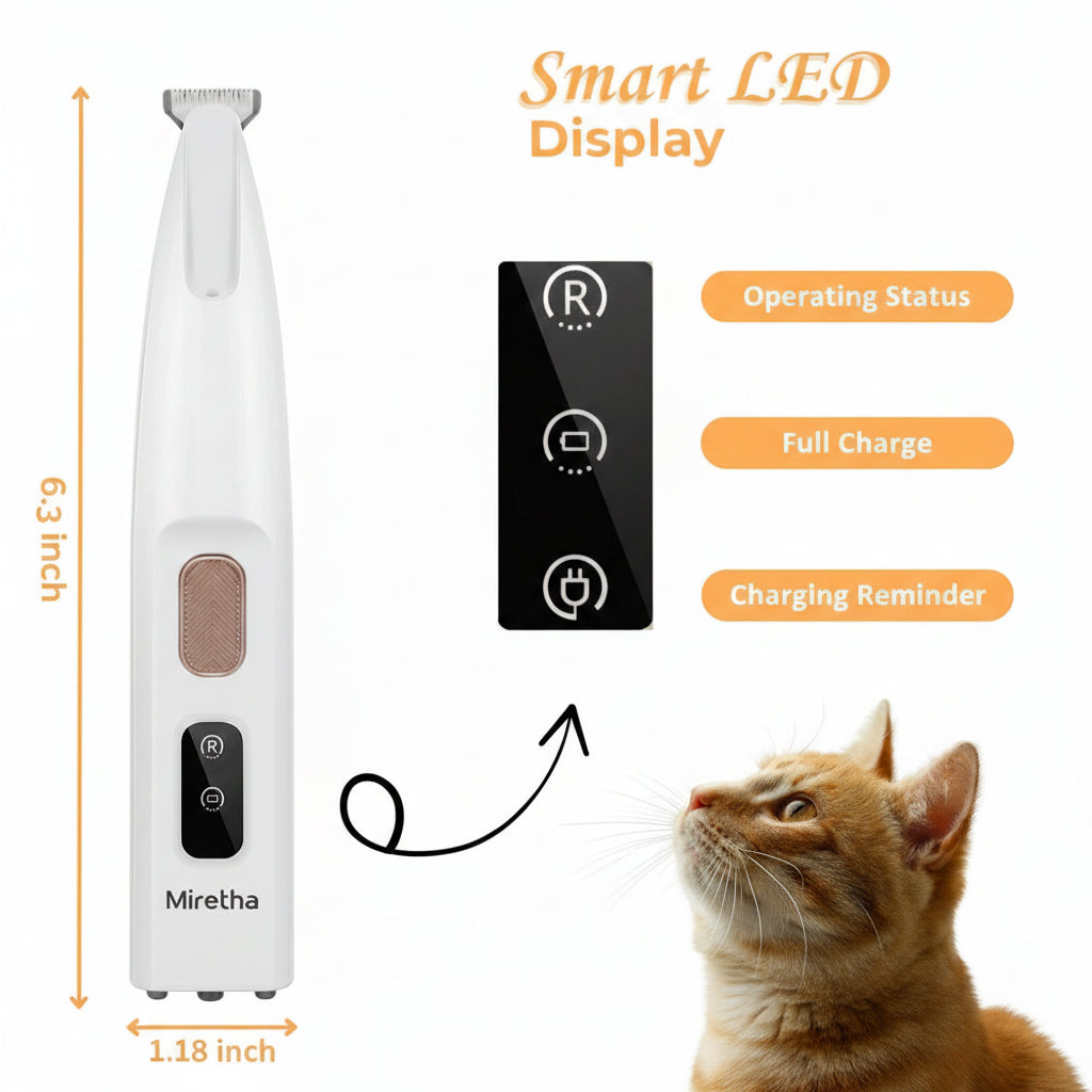 ✂️🐾Precision Pet Trimmer – Safe Grooming for Paws, Eyes & Tail with LED Light