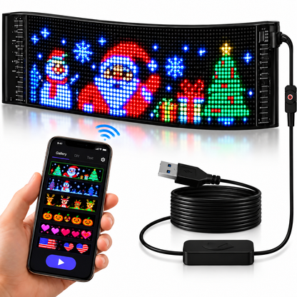Animated Christmas LED Car Window Display – Make Every Drive Festive