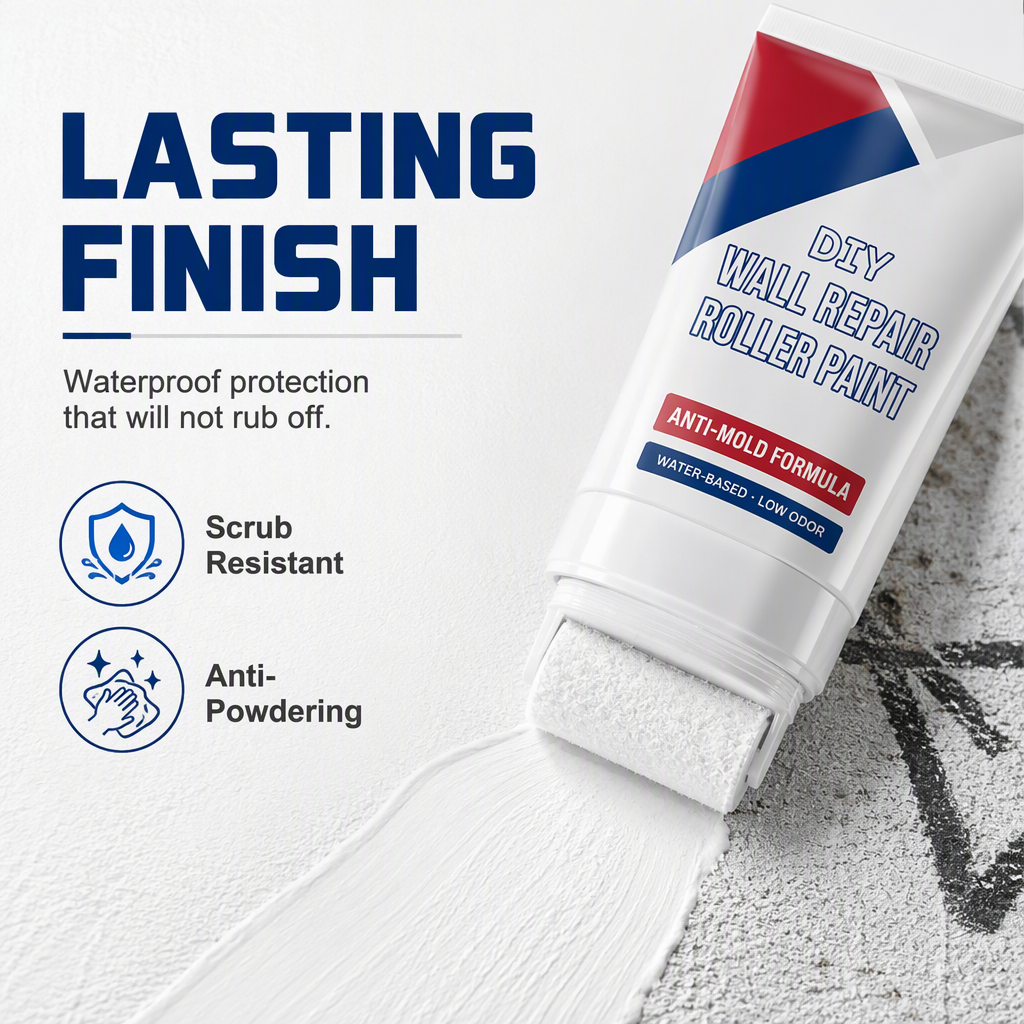 ❤️2-in-1 Wall Repair Paint with Built-In Roller