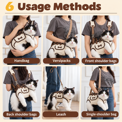 ❤️Hands-Free Cat Carrier Bag with Adjustable Straps