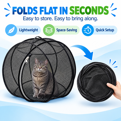 🐱🌿 Cat Haven™ – Pop-Up Mesh Playpen
