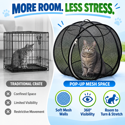 🐱🌿 Cat Haven™ – Pop-Up Mesh Playpen